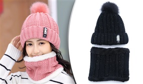 Knitted Bobble Hat & Snood Combo in Choice of Colour