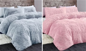 Faux Fur Duvet Cover Set in 2 Colours