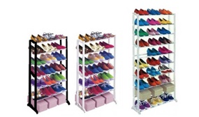 7 or 10-Tier Shoe Rack - 2 Colours!