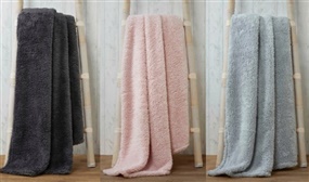 Super Soft Teddy Fleece Throws in 4 Colours