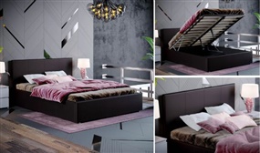 Lisbon Ottoman Storage Bed in 2 Colours