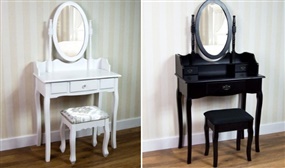 Nishano Dressing Table Sets with Mirror & Stool