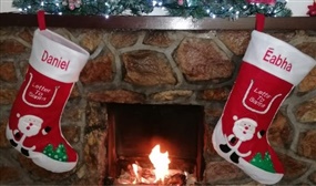 1, 2, 3 or 4 personalized Christmas stockings