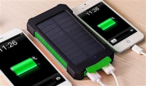 Dual USB Solar-Powered Power Bank