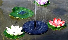 Solar-Powered Floating Water Fountain Pump
