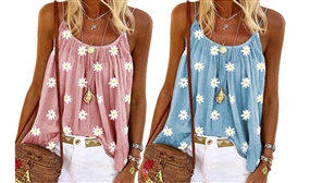 Women's Gorgeous Summer Daisy Print Cami Top