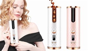 Wireless Auto-Rotating Ceramic Hair Curler & Power Bank - 2 Colours