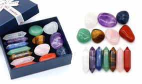14-Piece Chakra Healing Crystals and Gemstones Set