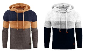 Mens Warm Pullover Hooded Jumpers - 4 Colours