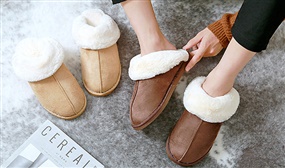 Pair of Men's & Women's Luxury Faux Fur Lined Slippers in 5 Colours - UK 4-12