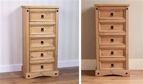 Corona 5 Drawer Narrow Chest