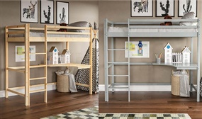 Sydney Bunk Bed with Desk with Various Colour Options