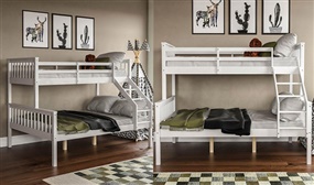 Milan Triple Sleeper Bunk Bed with Various Colour Options