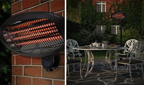 2000w Wall Mountable or Free-Standing Quartz Patio Heater