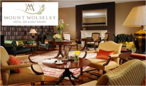 1 Nights B&B for 2 with dinner and Resort Credit at Mount Wolseley Hotel, Spa & Golf Resort