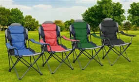 1, 2 or 4 Camping Chairs (5 Colours Available)