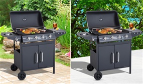 Oustsunny 4 + 1 Gas BBQ with Side Burner