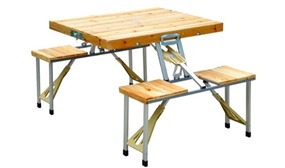 Outsunny Cunninghamia Board Portable Picnic Table Bench Set