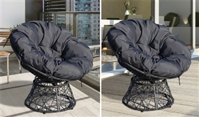 360° Swivel Rattan Moon Chair 