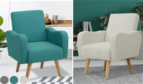 PRIC DROP: Nordic Style Linen Armchairs 