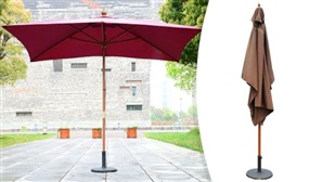 Outsunny 3x2 m Wooden Umbrella Parasol in 2 Colours