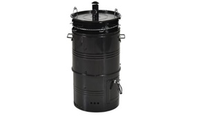 Black Steel Barrel Charcoal BBQ Cooker 