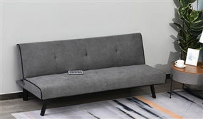 Faux Velvet Upholstered 3 Seater Sofa Bed