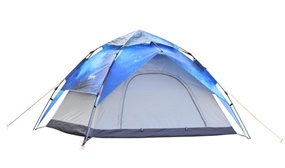 Lightweight Fiberglass Frame Camping Tent for 3/4 Persons