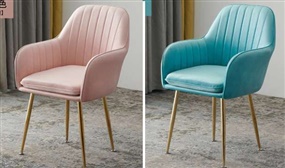 Velvet Padded Armchair in 6 Colours