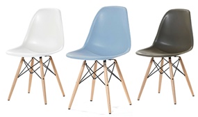 Set of 4 Retro Style Dining Chairs - 9 Colours