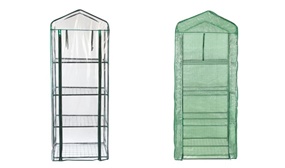 4 Tier Mini Greenhouse with Cover - Two Models