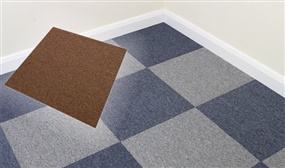 20 or 40 Pack of 50cm² Carpet Tiles - 6 Colour Options