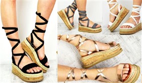 Chunky Lace Up Espadrilles