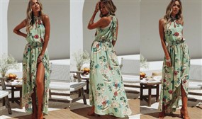 PRICE DROP: Dipped Hem Floral Print Maxi Dress - 2 Colours