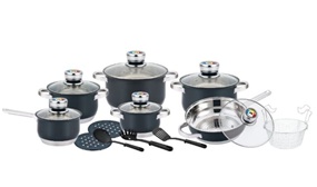  Herenthal 15 Piece Stainless Steel Cookware Set with Accessories - 5 Colours