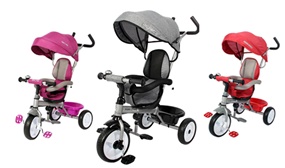 Black Friday Special: Kids Easy Steer Pedal Tricycle Stroller - 18 Months - 3 Years