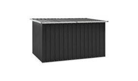 Extra Large Anthracite Galvanised Steel Garden Storage Box 