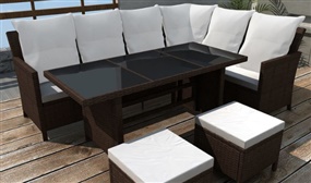 8 Seater Rattan Garden Dining Set