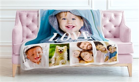 Personalised Luxury Mink Touch Photo Blanket - 3 Sizes
