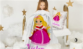 Personalised Princess Blanket - 3 Sizes