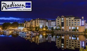 1 or 2 Night B&B Stay for 2, 3-Course Meal Option, & More at the 4-Star Radisson Blu Hotel Athlone