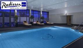 1 or 2 Nights B&B Stay for 2 with a 3-Course Dinner & more at the Radisson Blu Hotel & Spa Limerick