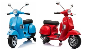 12v Licensed Blue or Red Electric Ride On Vespa Motorbike 2-6 Years