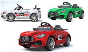 Mercedes Benz GTR AMG Licensed 6V 7A Battery Powered Kids Electric Ride On Toy Car - 3-8 Years