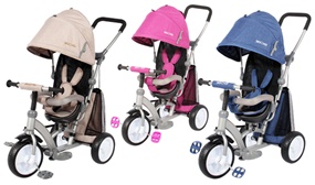 MORE COLOURS ADDED: Kids Easy Steer Pedal Tricycle Stroller