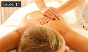 90 minute Pamper Package including Facial, with a choice of massage treatments at Salon 14 