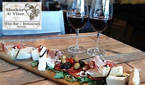 2 Glasses of Wine and a Charcuterie Board @ the Award-Winning Shaker & Vine, Swords