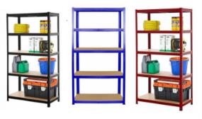  5 Tier Boltless Steel Shelving Unit with Adjustable Shelf Heights