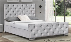 Arabella Double Bed with Velvet and Linen Options