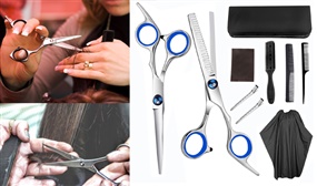9 Piece Hair Cutting Scissors Kit with Cape